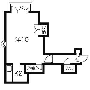 パオ35(1K/2階)の間取り写真