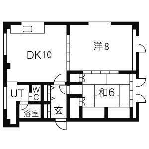 小塚ビル(2LDK/3階)の間取り写真