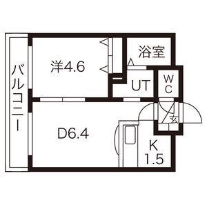 LUNA26(1LDK/2階)の間取り写真