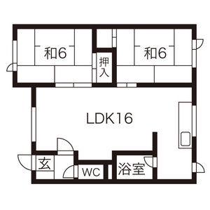 第一新栄ハイツ(2LDK/2階)の間取り写真