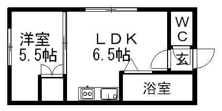 PASION(1DK/4階)の間取り写真