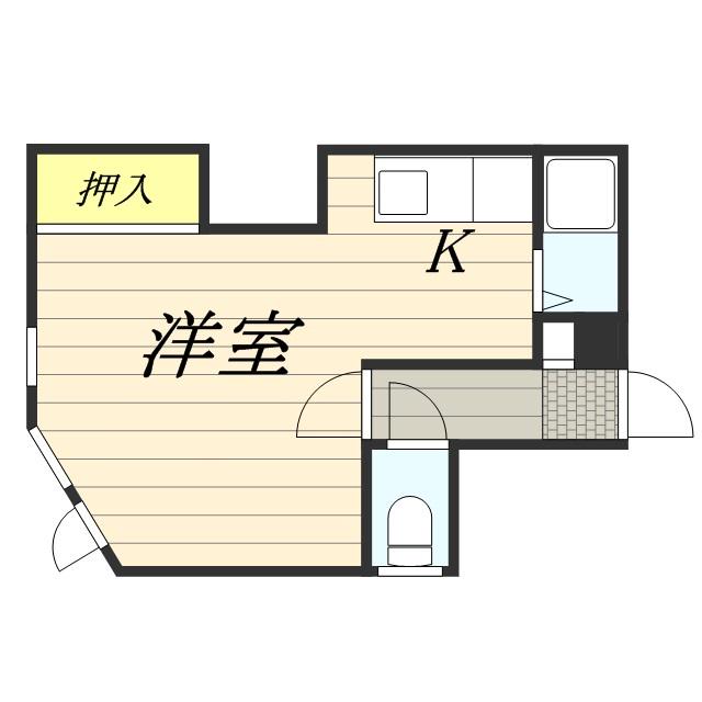 TS21ビル(1K/3階)の間取り写真