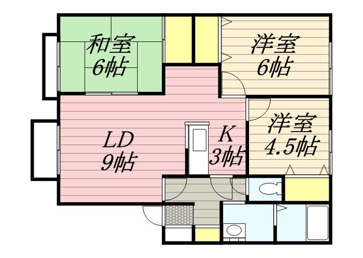 セントポーリアハウス(3LDK/1階)の間取り写真