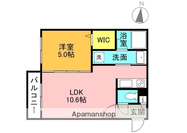 REVE北広島(1LDK/3階)の間取り写真