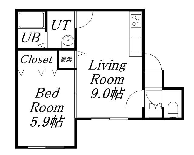 BLUME(1LDK/3階)の間取り写真