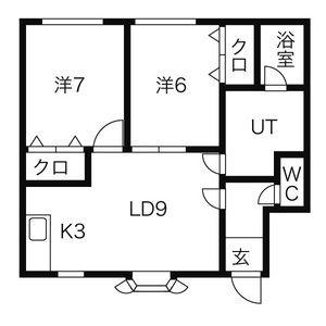 サンパティーク(2LDK/2階)の間取り写真