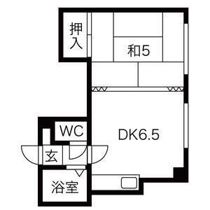 ソフィア菊水(1DK/2階)の間取り写真