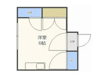 ビッグバーンズマンション東札幌Ⅱ(ワンルーム/3階)の間取り写真