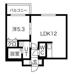 CLASS.N(1LDK/2階)の間取り写真