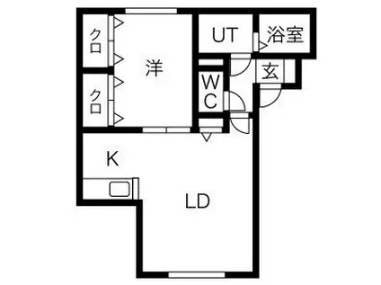 スノーチャイルド一番町(1LDK/1階)の間取り写真