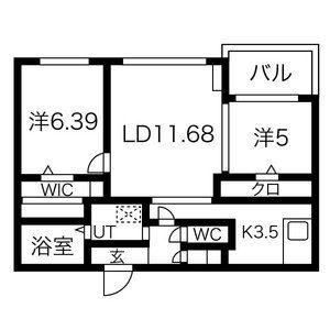 C-SELECTION.STELLA I(2LDK/3階)の間取り写真