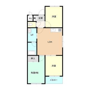 第2パールハイム(3LDK/5階)の間取り写真