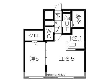 LAVENDER TERRACE(1LDK/2階)の間取り写真