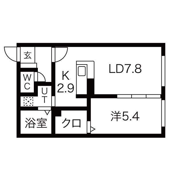 MAISON DE HIRO(1LDK/2階)の間取り写真