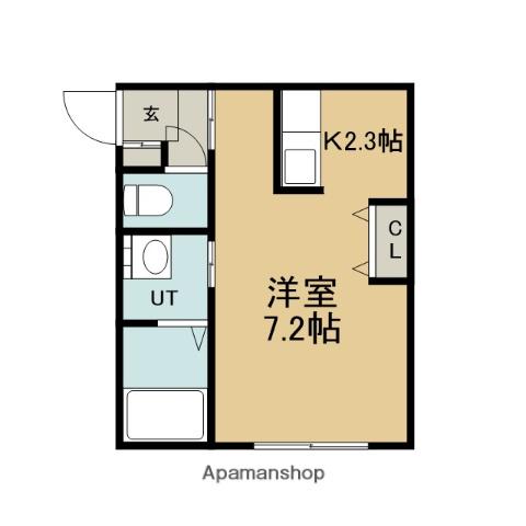 LIEN KITAHIROSHIMA Ⅰ(1K/5階)の間取り写真