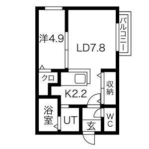 ANAX NORD5(1LDK/4階)の間取り写真