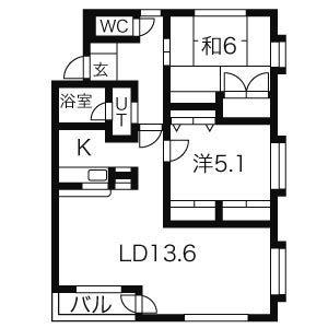 クリオパレス青葉壱番館(2LDK/3階)の間取り写真