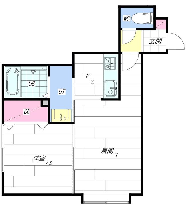 チャオサッポロ(1LDK/3階)の間取り写真
