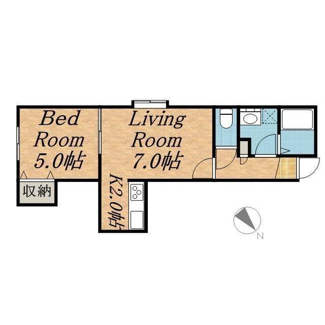 FORSIA(1LDK/2階)の間取り写真