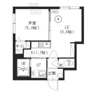 CORSO(1LDK/3階)の間取り写真