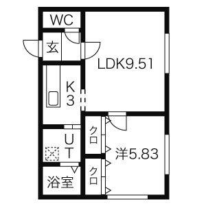 マリスステラ(1LDK/2階)の間取り写真