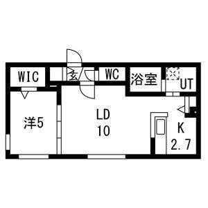 ASUNTO(1LDK/3階)の間取り写真