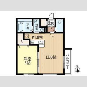 MAISON CHOUCHOU 南平岸(1LDK/3階)の間取り写真