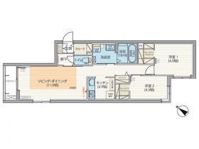 エフュート福住(2LDK/4階)の間取り写真