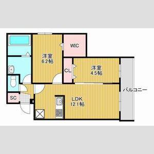 SORTE273(2LDK/2階)の間取り写真