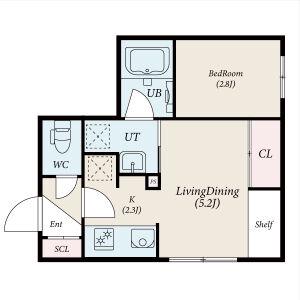 BLOOM新札幌(1DK/4階)の間取り写真