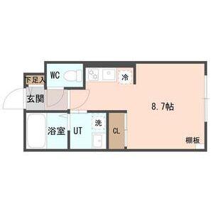 COFFRET平和通6(1K/4階)の間取り写真