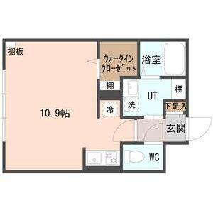 COFFRET平和通6(1K/1階)の間取り写真