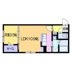 シティノーブル栄通(1LDK/4階)の間取り写真