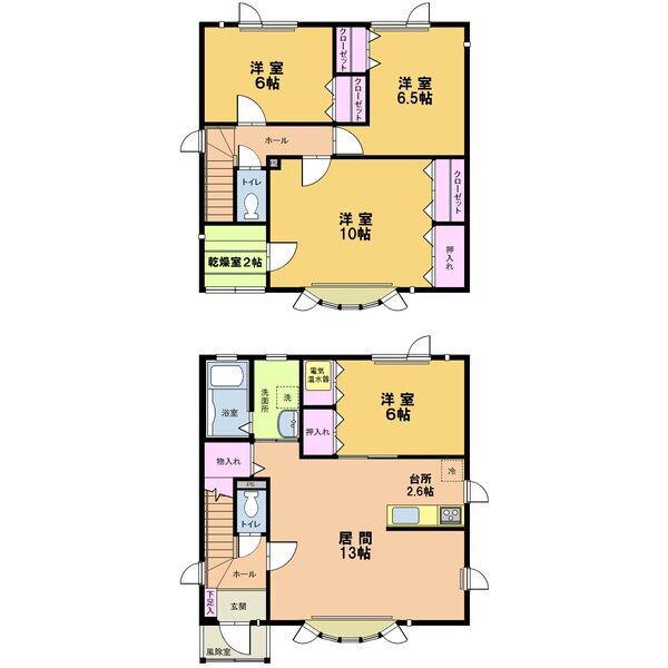 札幌市東西線 菊水駅 バス乗車時間：7分 菊水上町３条３バス停で下車 徒歩1分 2階建 築21年(4LDK)の間取り写真