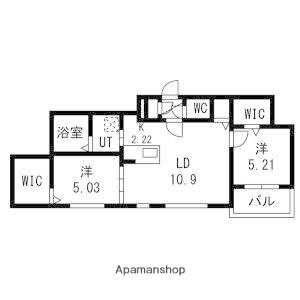 WARMTH INN南4条(2LDK/4階)の間取り写真