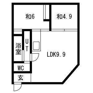 ヴィラ20(2LDK/2階)の間取り写真