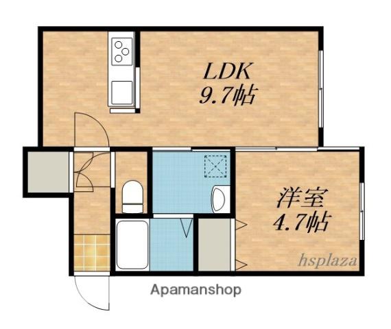 SOIR(1LDK/3階)の間取り写真