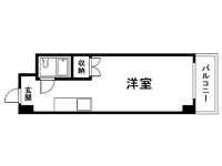 コーポハシモト(1K/8階)の間取り写真