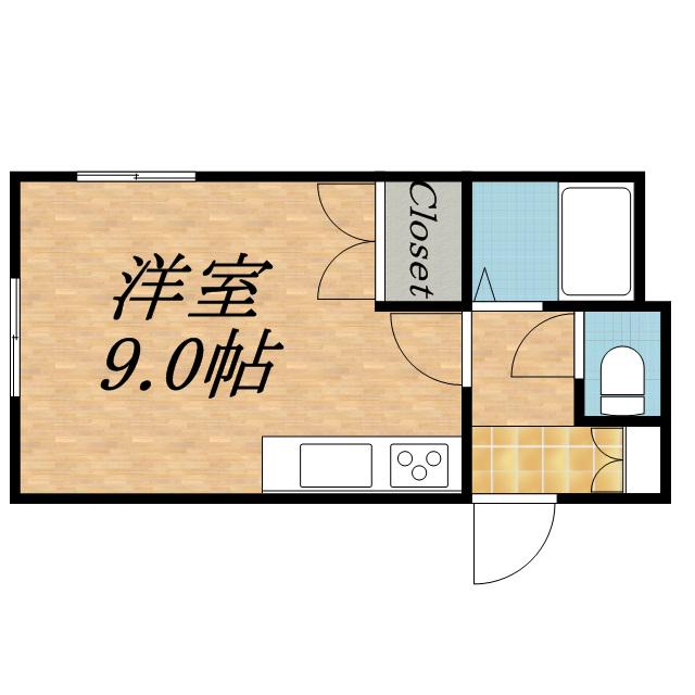 ラ・シュエット南郷(ワンルーム/4階)の間取り写真