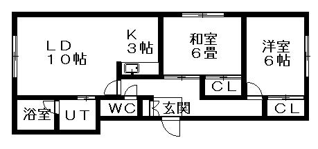 STハイツD(2LDK/2階)の間取り写真