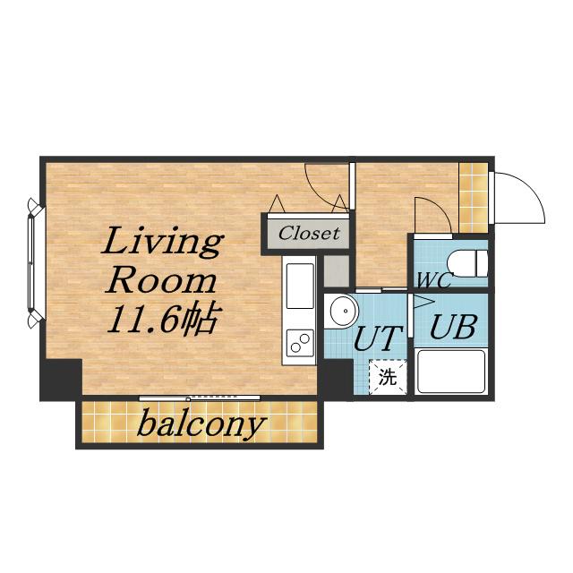 ティアラ本郷(1K/7階)の間取り写真
