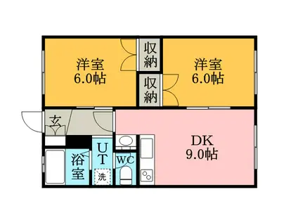 丸増豊平ロイヤルハイツ(2DK/3階)の間取り写真