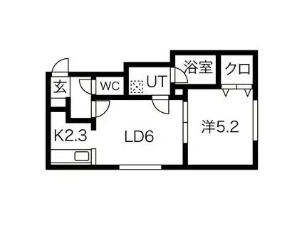 コロアール(1LDK/2階)の間取り写真