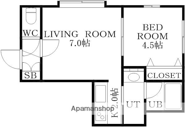 アプレミディ(1LDK/2階)の間取り写真