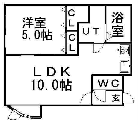 アステローペ南郷(1LDK/3階)の間取り写真