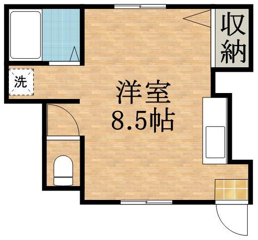 東札幌セントラル(ワンルーム/2階)の間取り写真