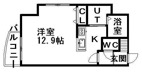 LOVAGE(1K/4階)の間取り写真