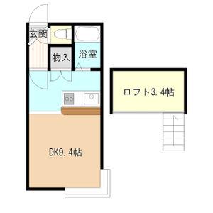 AMS美園(1K/3階)の間取り写真