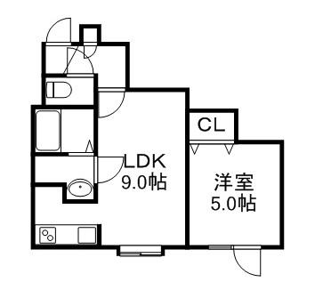 スタービレッジ(1LDK/1階)の間取り写真