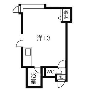 パルコート菊水42(ワンルーム/2階)の間取り写真